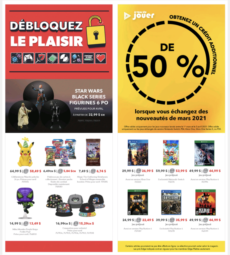 Circulaire EB Games (au Québec) Québec à Rabais