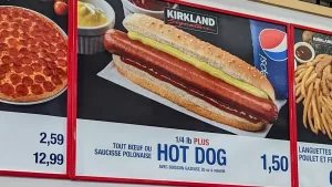 Combo Hot Dog vendu dans les Costco du Québec