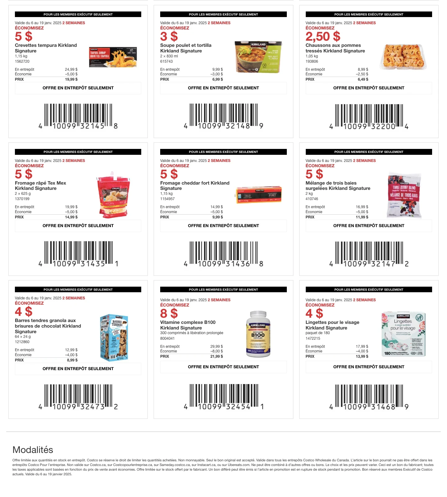 Coupon rabais pour les membres exécutifs Costco