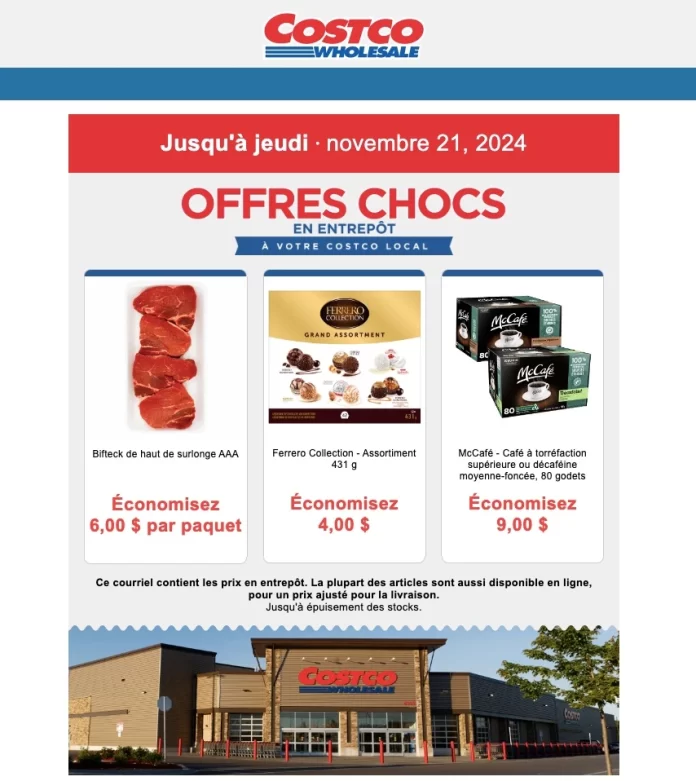 Offres Chocs chez Costco du 18 au 21 novembre 2024