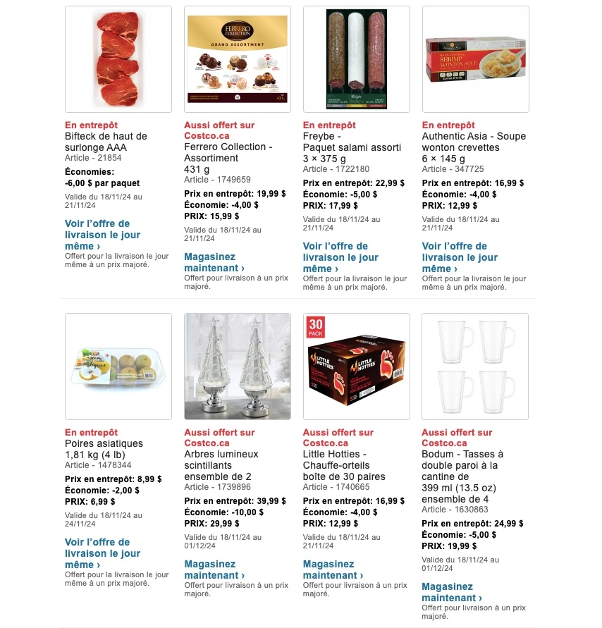 Offres Chocs chez Costco du 18 au 21 novembre 2024 - Page 2