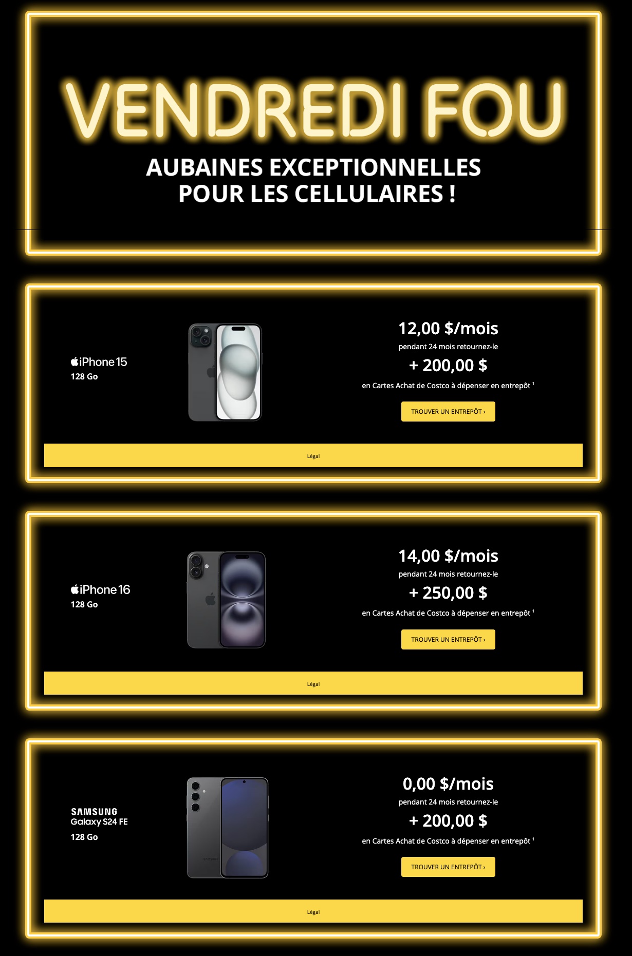 Rabais du Vendredi Fou sur les téléphones cellulaires chez Costco - Page 4