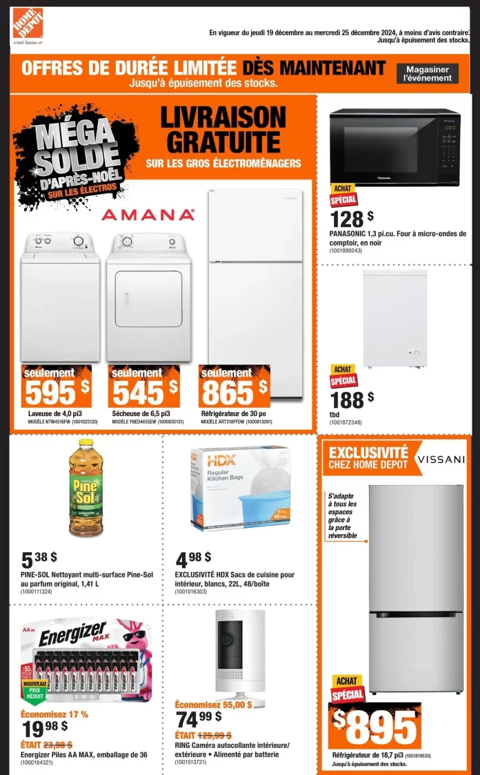 Circulaire des quincailleries HOME DEPOT de la semaine